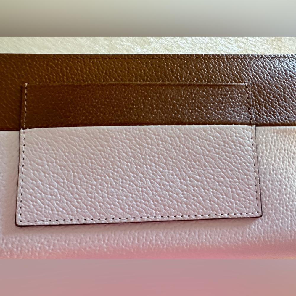 Coach Two-Tone Brown and White Leather Tote with Matching Wallet - Picture 10 of 14